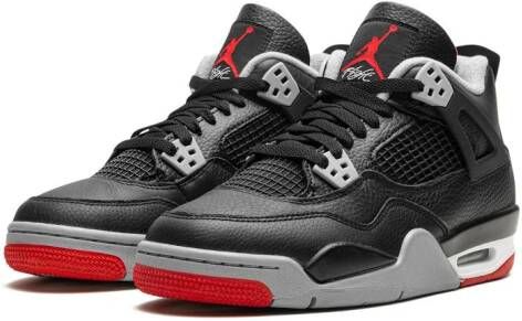 Jordan Kids Air Jordan 4 "Bred Reimagined" sneakers Zwart