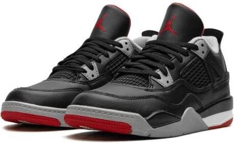 Jordan Kids Air Jordan 4 "Bred Reimagined" sneakers Zwart