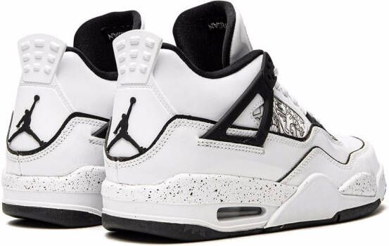 Jordan Kids "Air Jordan 4 Retro DIY sneakers" Wit