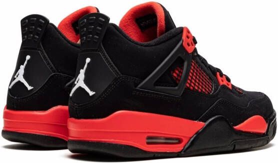Jordan Kids Air Jordan 4 Retro “Red Thunder” sneakers Zwart