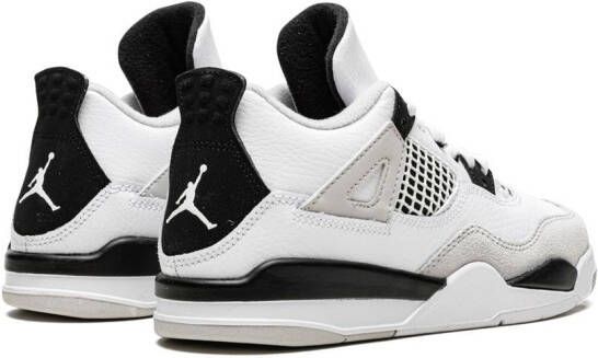 Jordan Kids Air Jordan 4 Retro "Militairy Black" sneakers Wit