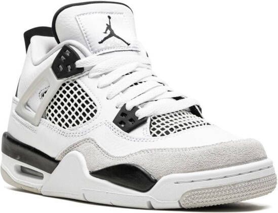 Jordan Kids Air Jordan 4 Retro "Militairy Black" sneakers Wit