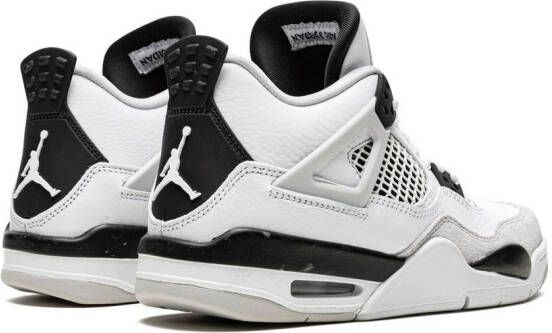 Jordan Kids Air Jordan 4 Retro "Militairy Black" sneakers Wit