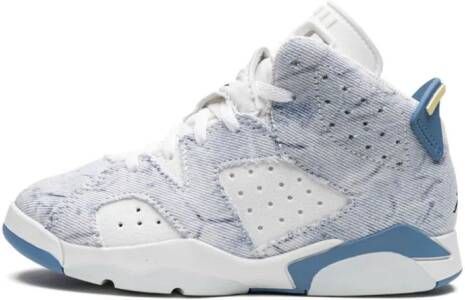 Jordan Kids "Air Jordan 6 Retro Washed Denim sneakers" Wit