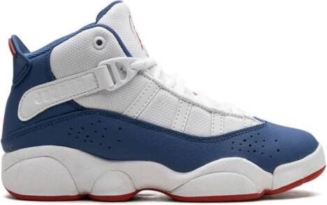 Jordan Kids "Air Jordan 6 Rings True Blue sneakers" Wit