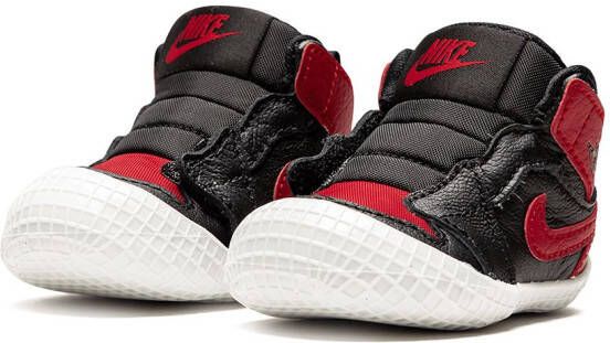 Jordan Kids Jordan 1 Crib bootie sneakers Zwart