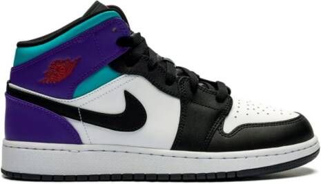 Jordan Kids Jordan 1 Mid GS "Aqua" sneakers Zwart