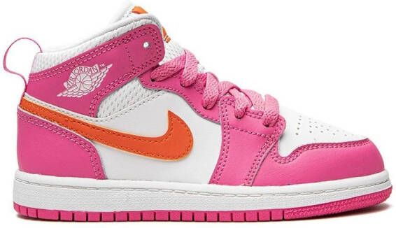 Jordan Kids Air Jordan 1 Mid "Pinksicle Orange" sneakers Roze