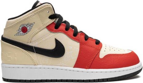 Jordan Kids "Jordan 1 Mid SS Dunk Contest '88 sneakers" Beige