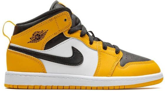 Jordan Kids Jordan 1 Mid 'Taxi' sneakers Geel