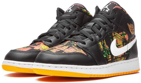 Jordan Kids Jordan 1 mid-top sneakers Zwart