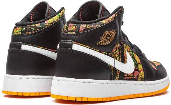 Jordan Kids Jordan 1 mid-top sneakers Zwart