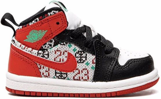 Jordan Kids "Jordan 1 Mid Ugly Christmas Sweater sneakers" Wit