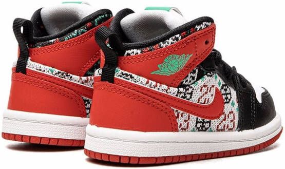 Jordan Kids "Jordan 1 Mid Ugly Christmas Sweater sneakers" Wit