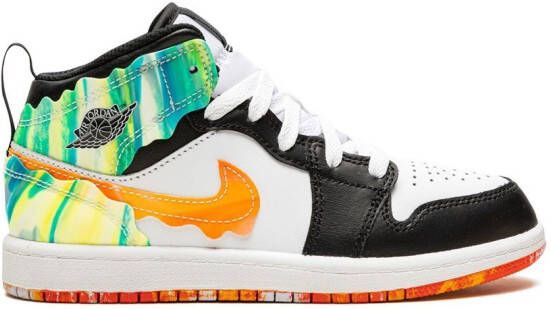 Jordan Kids "Jordan 1 SE Wavy sneakers" Wit