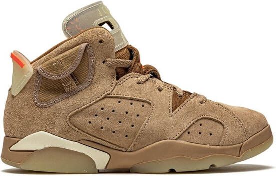 Jordan Kids "x Travis Scott Air Jordan 6 Retro British Khaki sneakers" Bruin