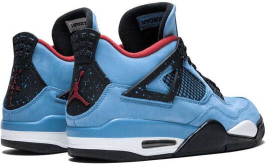 Jordan Nike x Travis Scott Air 4 Retro sneakers Blauw