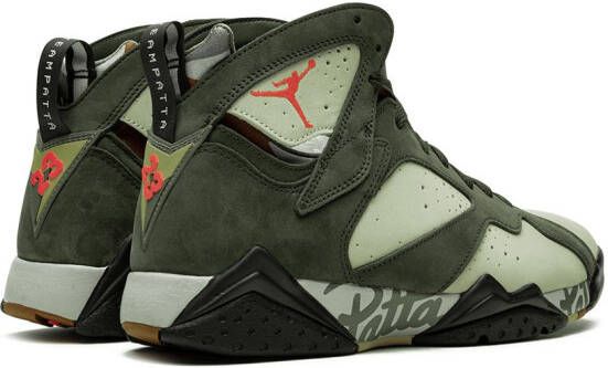 Jordan x Patta Air 7 high-top sneakers Groen