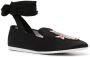 Joshua Sanders Loafers met enkelstrik Zwart - Thumbnail 2