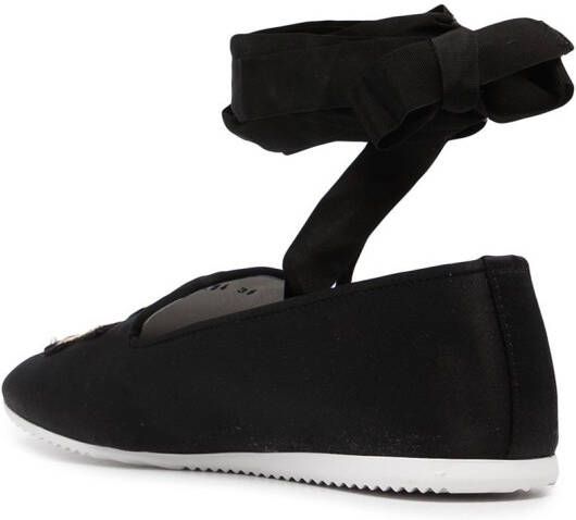 Joshua Sanders Loafers met enkelstrik Zwart