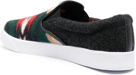 Junya Watanabe MAN Sneakers met abstract patroon Groen