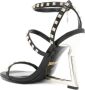 Just Cavalli 110mm leren sandalen met studs Zwart - Thumbnail 3