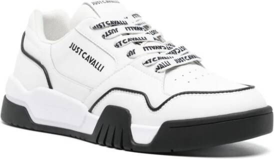 Just Cavalli Chunky sneakers met logo-reliëf Wit