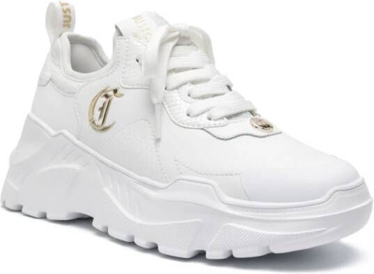 Just Cavalli Chunky sneakers met logoplakkaat Wit