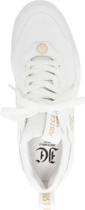 Just Cavalli Chunky sneakers met logoplakkaat Wit