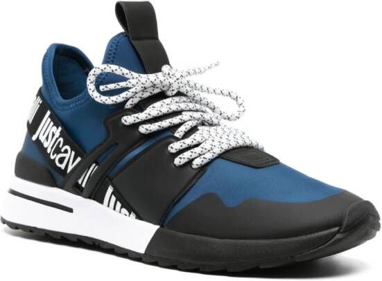 Just Cavalli Chunky sneakers met mesh Blauw