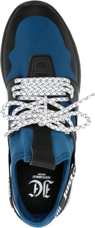 Just Cavalli Chunky sneakers met mesh Blauw
