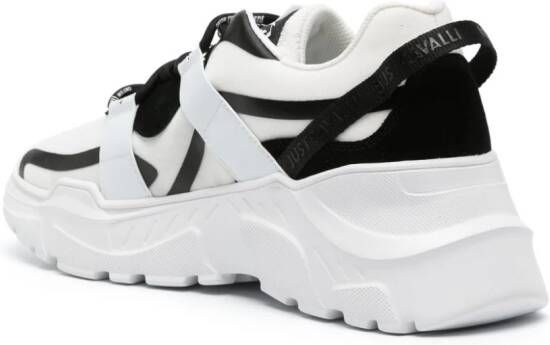 Just Cavalli Chunky sneakers met mesh Wit