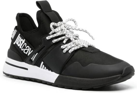 Just Cavalli Chunky sneakers met mesh Zwart