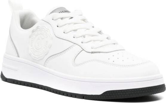 Just Cavalli Leren sneakers met logopatch Wit