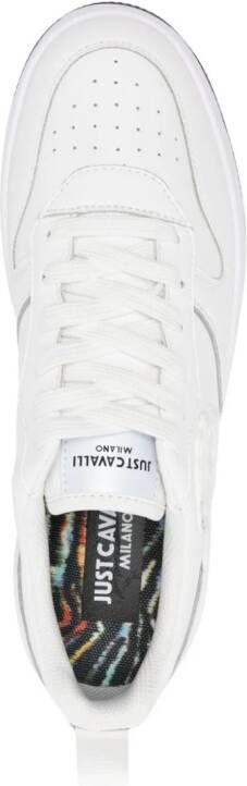Just Cavalli Leren sneakers met logopatch Wit