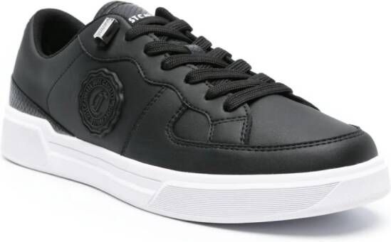 Just Cavalli Leren sneakers met logopatch Zwart