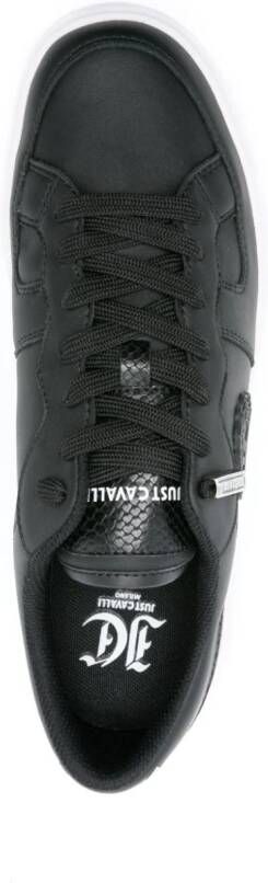 Just Cavalli Leren sneakers met logopatch Zwart