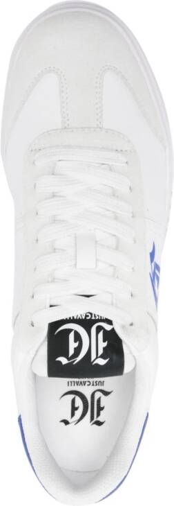 Just Cavalli Leren sneakers met logoprint Wit