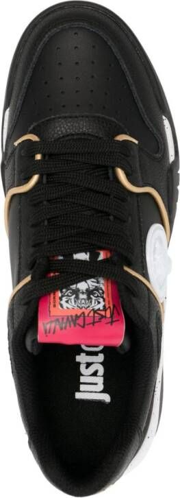 Just Cavalli Leren sneakers Zwart