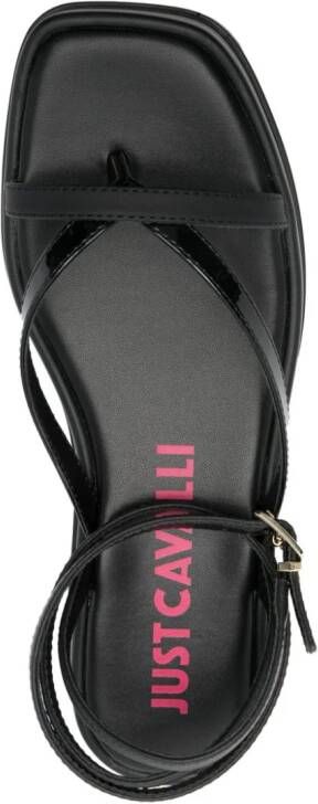 Just Cavalli Sandalen met logo-bedel Zwart