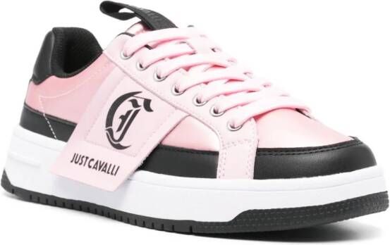 Just Cavalli Sneakers met logopatch Roze