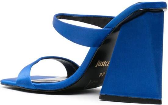 Just Cavalli 105 mm sandalen met vierkante neus Blauw