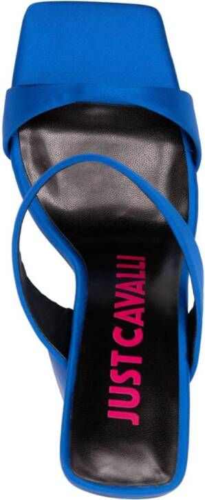 Just Cavalli 105 mm sandalen met vierkante neus Blauw
