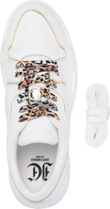 Just Cavalli Sneakers met logoplakkaat Wit