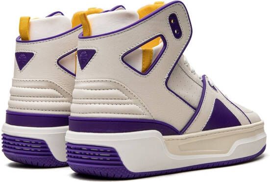 Just Don Courtside High leren sneakers Wit