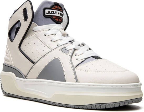 Just Don Courtside High leren sneakers Wit