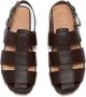 JW Anderson Gekooide leren slingback sandalen Bruin - Thumbnail 4