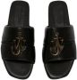 JW Anderson JW Anchor slippers met logoplakkaat Zwart - Thumbnail 4