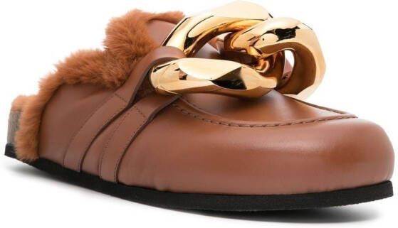 JW Anderson Loafers met lammy afwerking Bruin