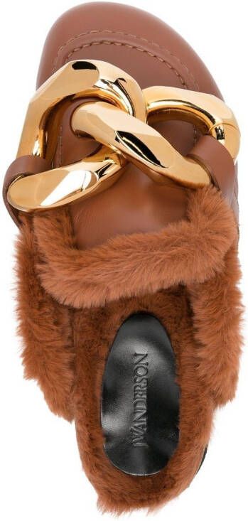 JW Anderson Loafers met lammy afwerking Bruin